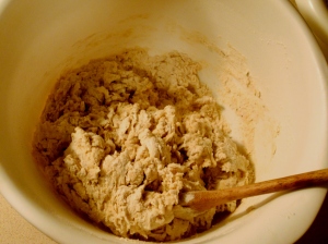Mixing Kesra Dough